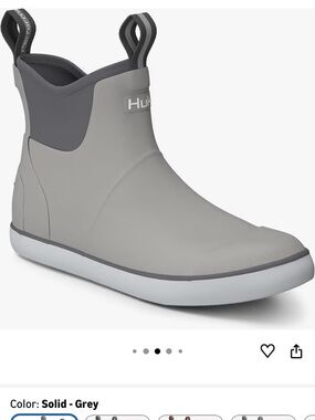 Huk Solid Grey Ankle Waterproof Slip-On Boot